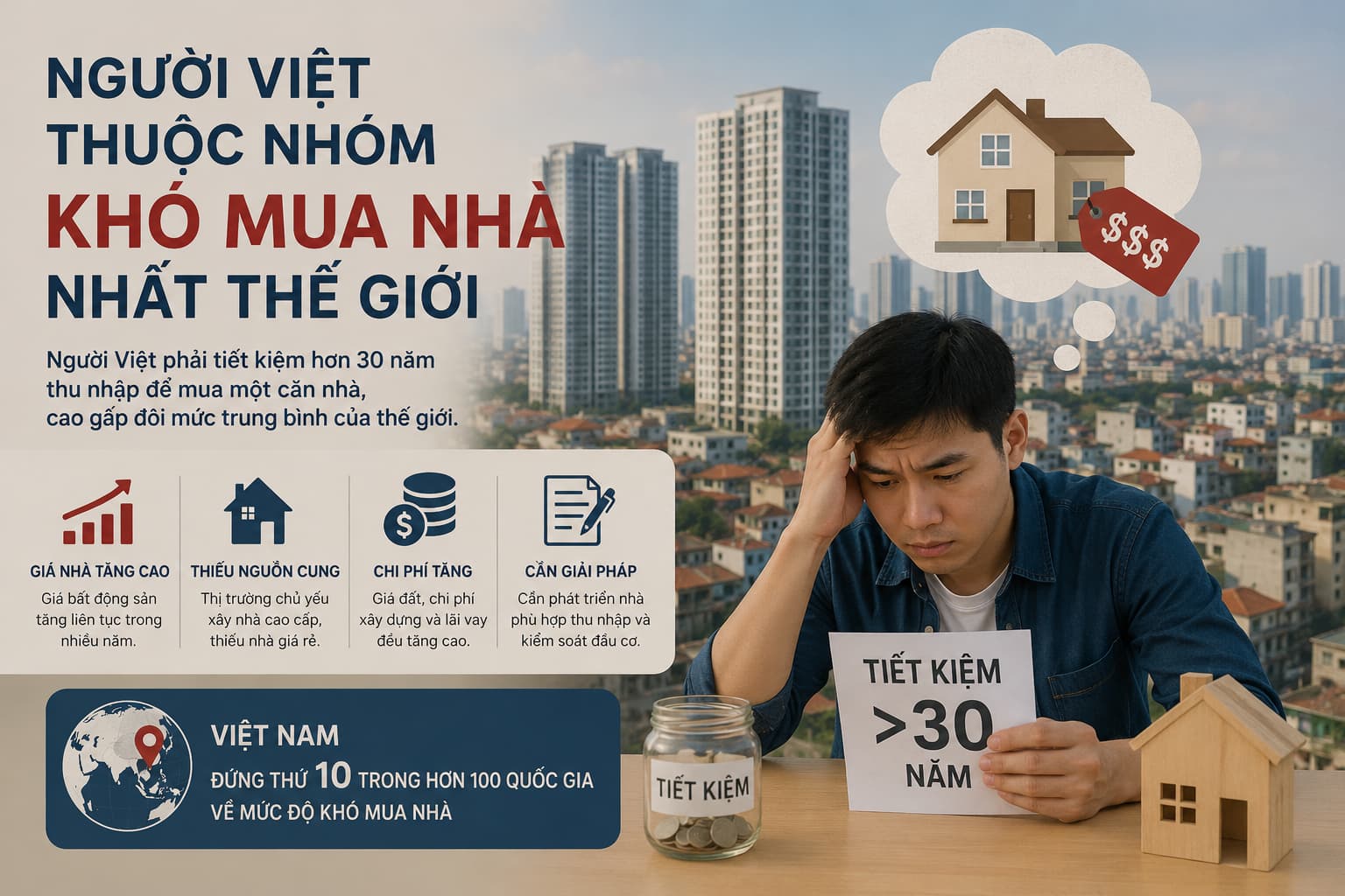Người Việt thuộc nhóm khó mua nhà nhất thế giới