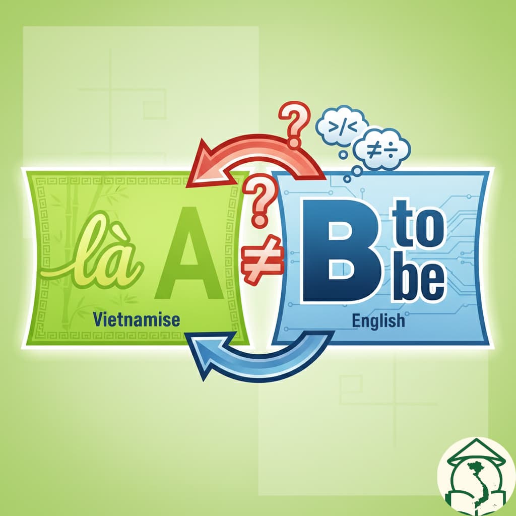 Why does Vietnamese use the word "là" differently from English "to be"?