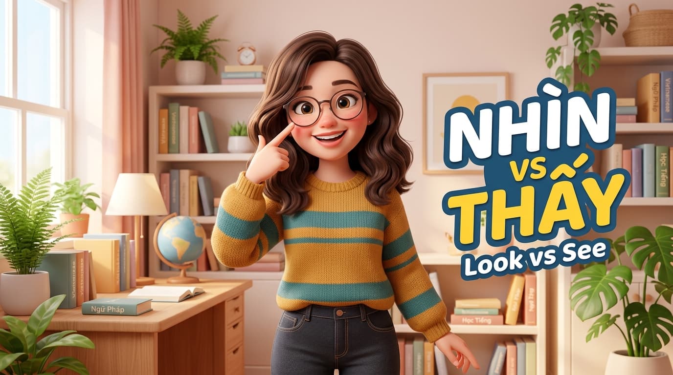 "Nhìn" vs. "Thấy" in Vietnamese: What's the Difference? (Look vs. See)